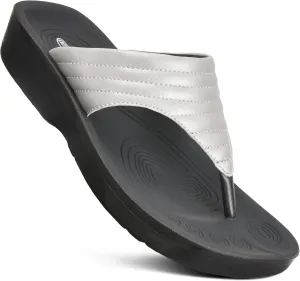 AEROTHOTIC Arch Supportive Casual Walking Flip Flops for Women