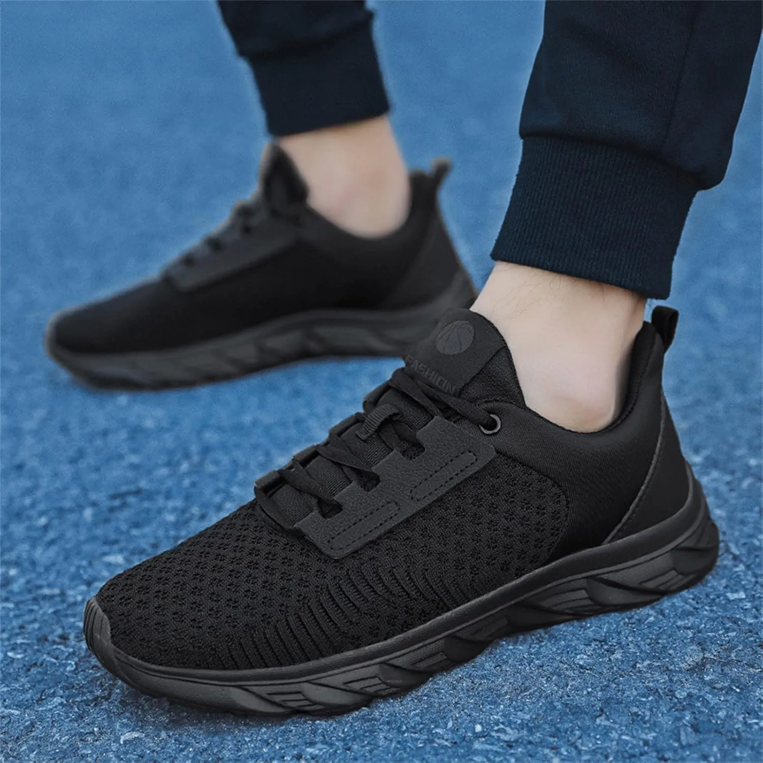 Arch Support Non Slip Minimalist Shoes for Men Comfortable Breathable Lace Up Sneaker Athletic Fashion Sneakers