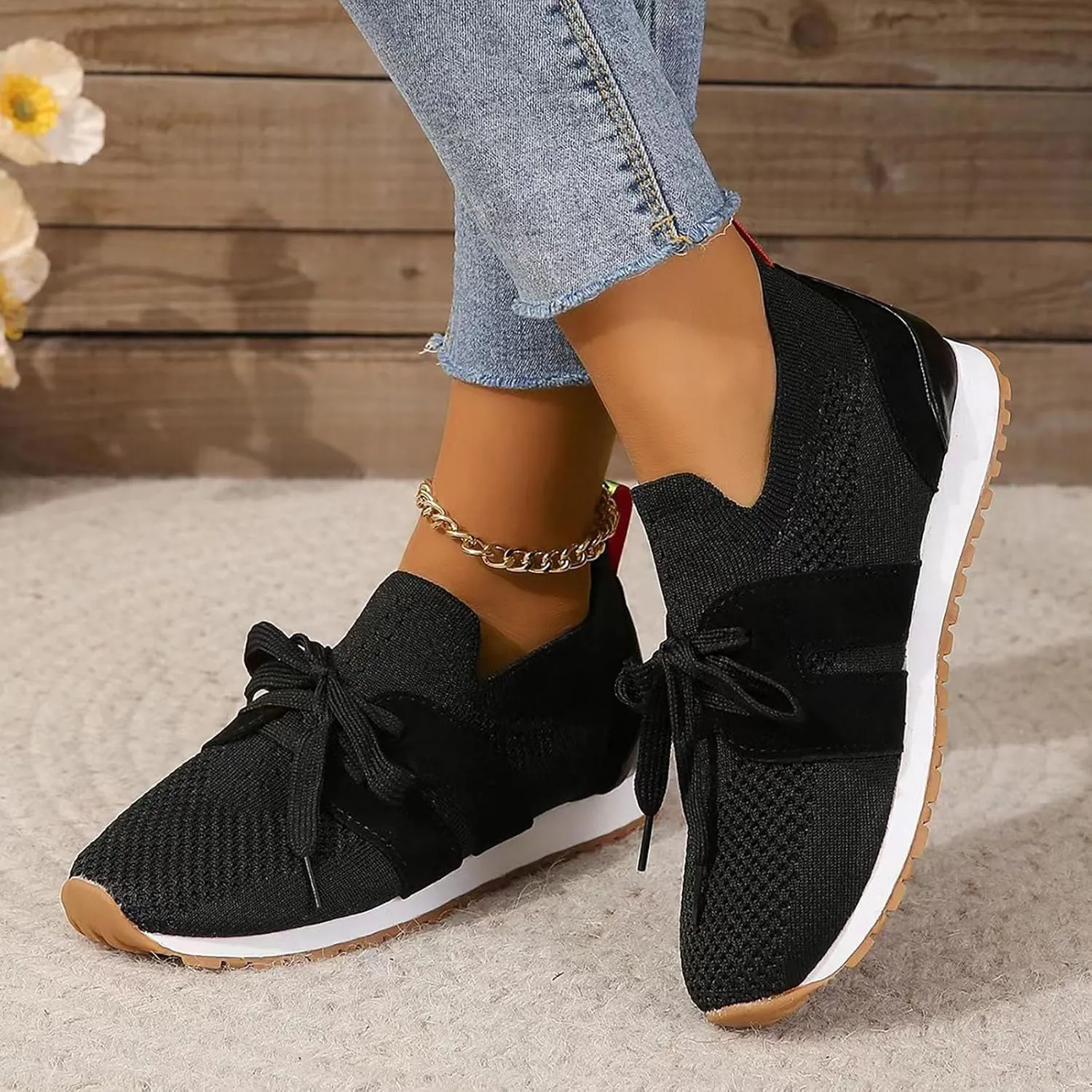 Arch Support Orthopedic Sneakers for Women Non Slip Cushion Fashion Running Tennis Shoes Versatile Dress Shoe