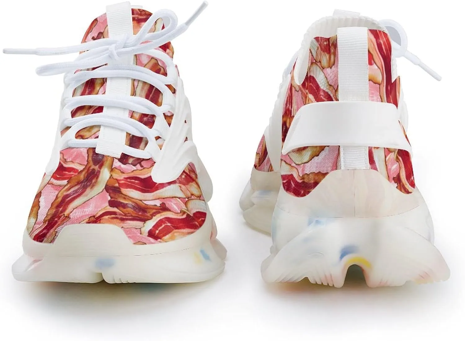 Bacon Men's Running Shoes Lightweight Walking Shoe Breathable Sneaker