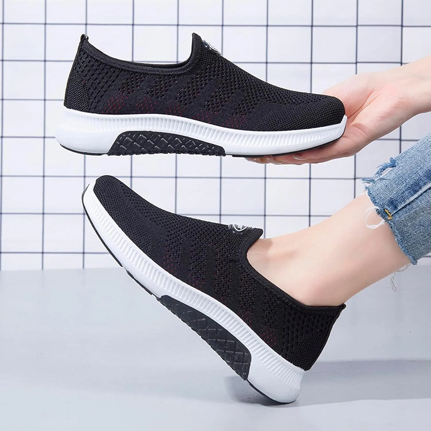 Black Slip Ons Women Sneakers Tenis OrtopéDicos De Mujer Womens Shoes Casual Fall Arch Support Womens Trail Running Shoes Arch Support Women's Black Slip On Tennis Shoes
