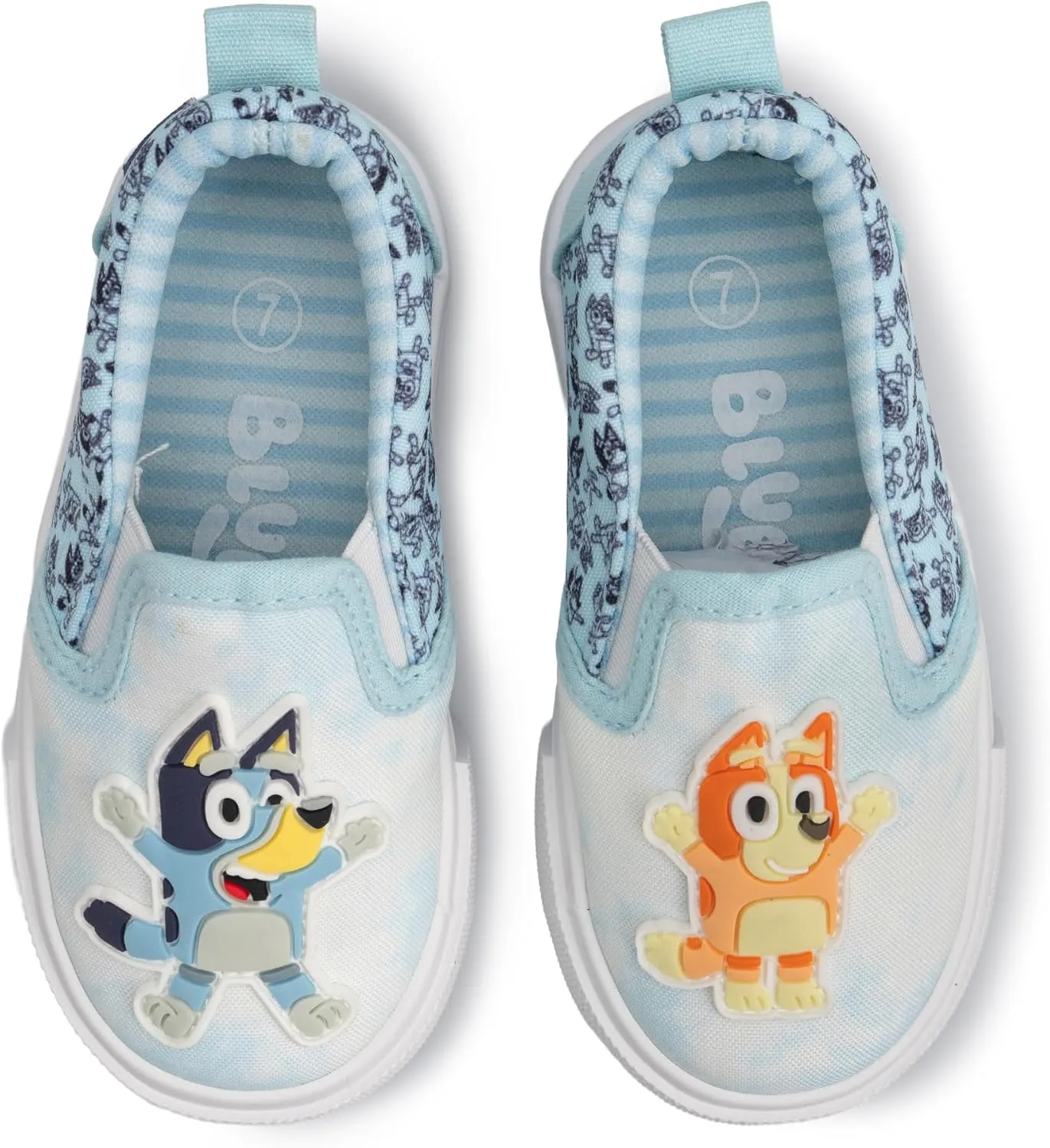 Bluey Ground Up Kids Slip On Sneakers Shoes Sizes Toddler