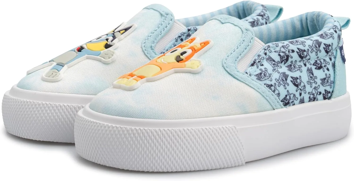 Bluey Ground Up Kids Slip On Sneakers Shoes Sizes Toddler