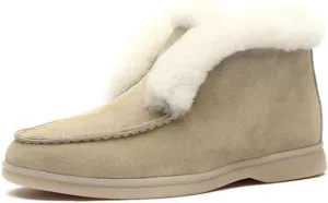 Boots For Women Ankle Booties Winter Snow Boots Warm Comfortable Slip On Outdoor Fur Lined Thickening Loafers Shoes