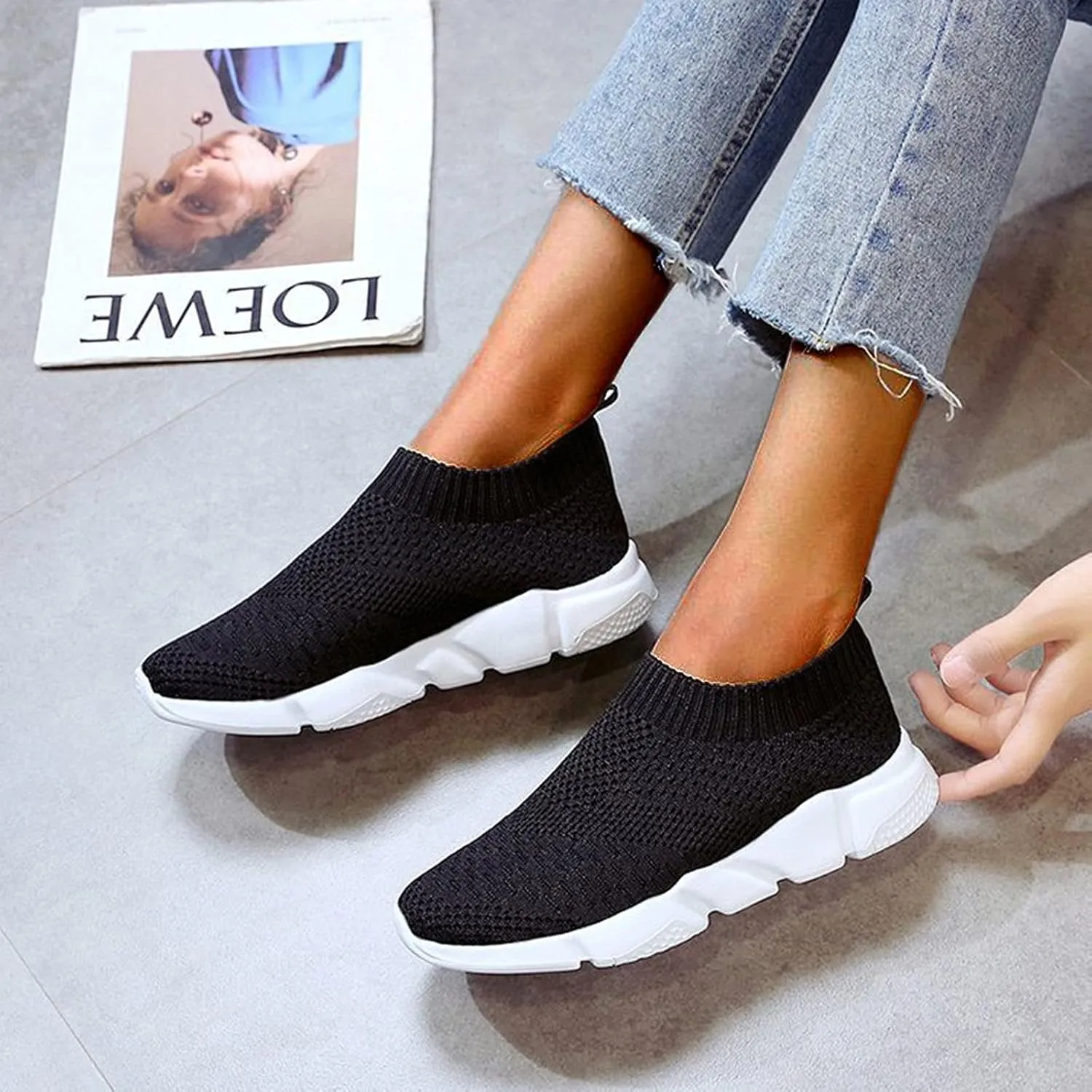 Bowling Shoes Women Size 9 Wide Zapatos Deportivos Negros Con Blanco para Mujer Slip On Sneakers for Women Lightweight Walking Shoes Black Gym Shoes Women Womens Non Slip Work Shoes Restaurant Black