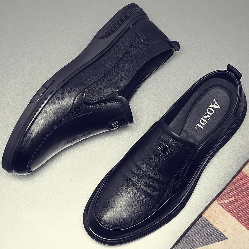Breathable Men's Oxford Dress Shoes Business Formal Lace-Up Shoes with Cushioned Insole & Shock Absorbing Midsole