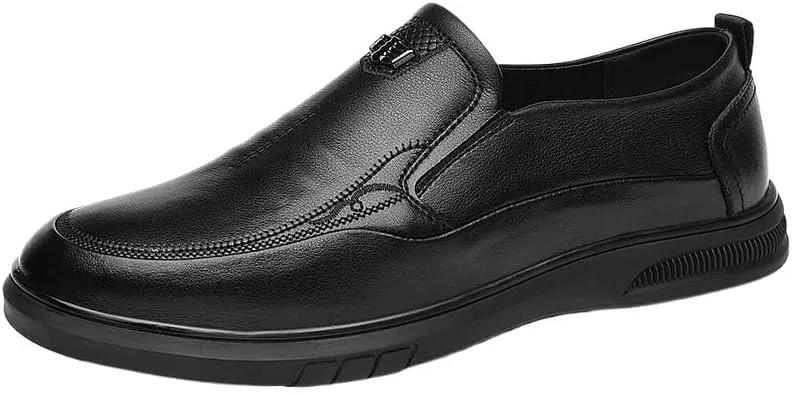 Breathable Men's Oxford Dress Shoes Business Formal Lace-Up Shoes with Cushioned Insole & Shock Absorbing Midsole