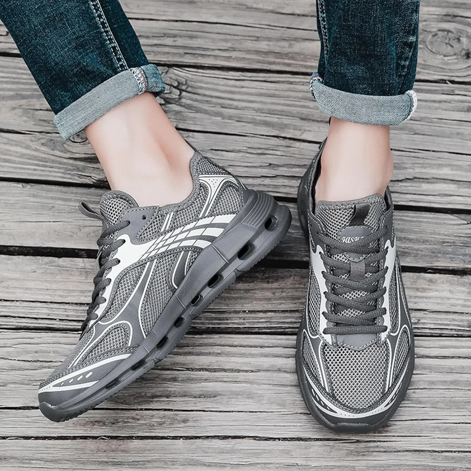 Breathable Walking Shoes for Men Comfortable Breathable Lightweight Tennis Shoe Men's Comfortable Canvas Shoes