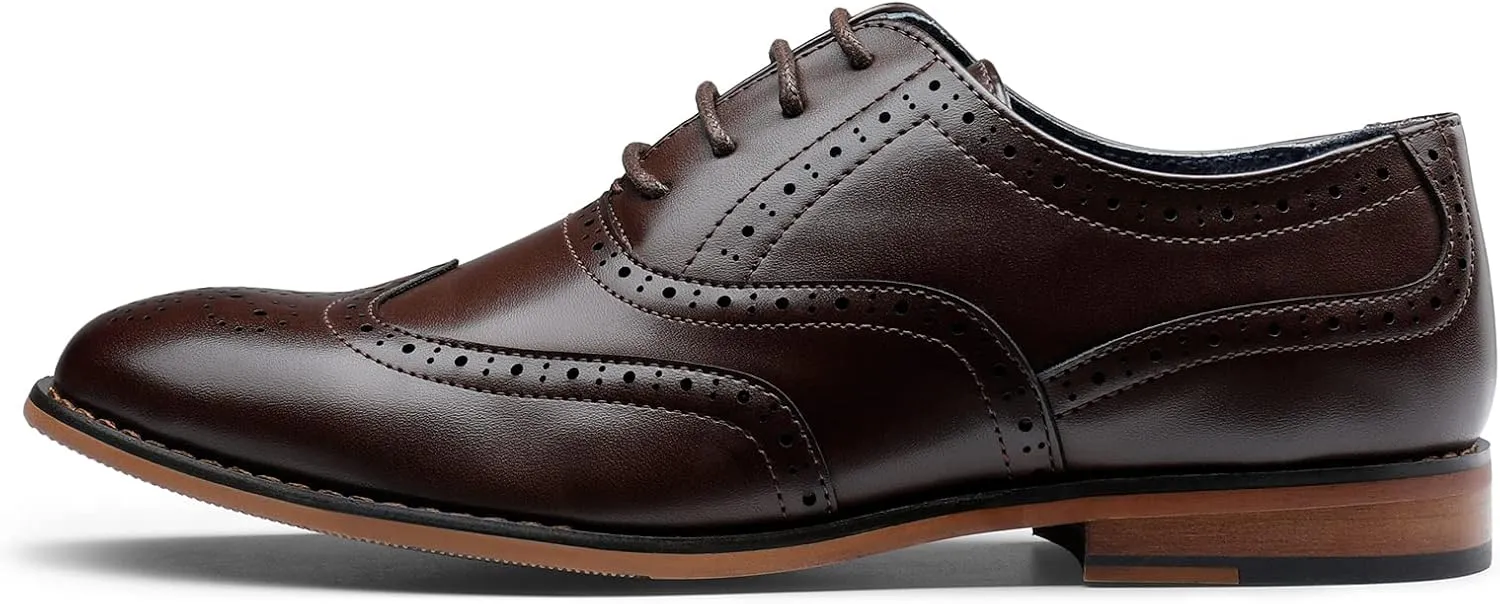 Bruno Marc Boy's Prince-K2 Classic Oxfords Wingtip Dress Shoes