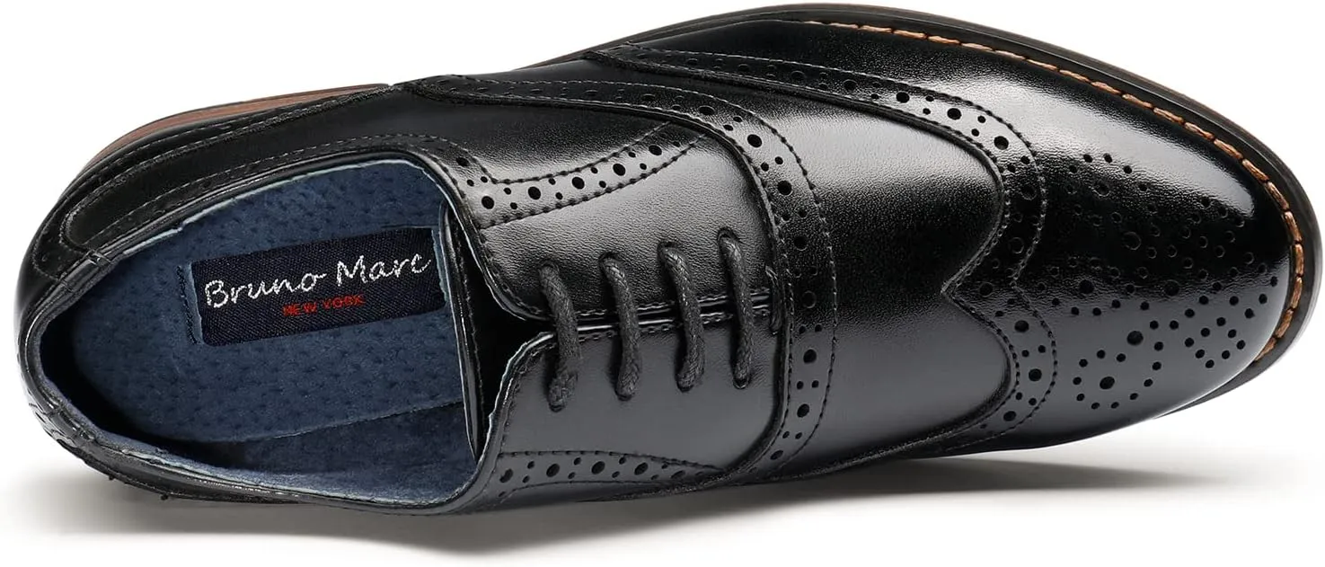 Bruno Marc Boy's Prince-K2 Classic Oxfords Wingtip Dress Shoes