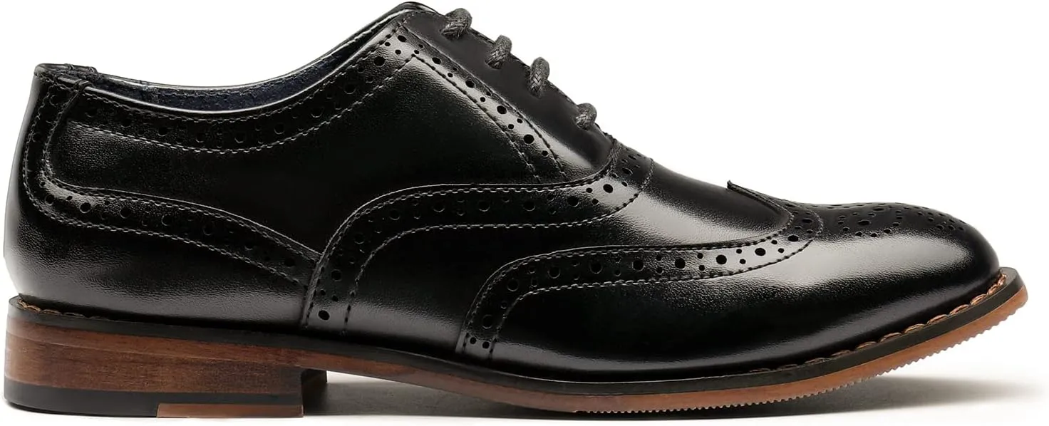 Bruno Marc Boy's Prince-K2 Classic Oxfords Wingtip Dress Shoes