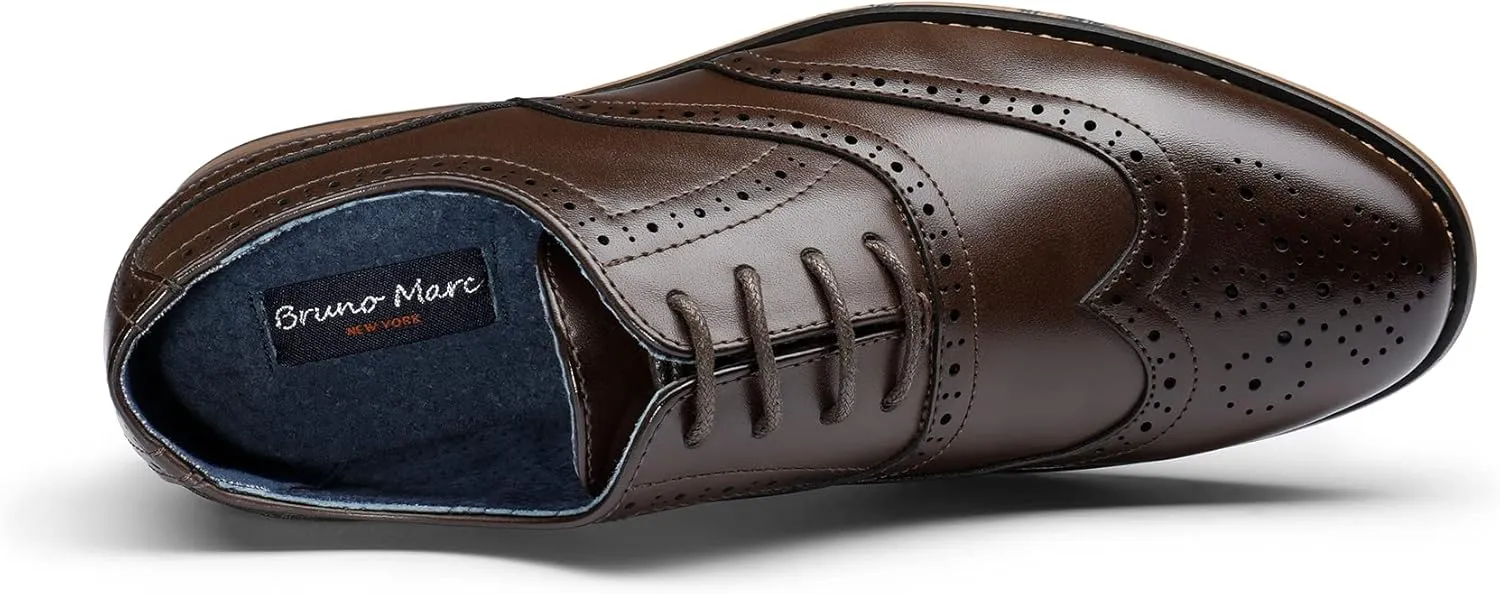 Bruno Marc Boy's Prince-K2 Classic Oxfords Wingtip Dress Shoes