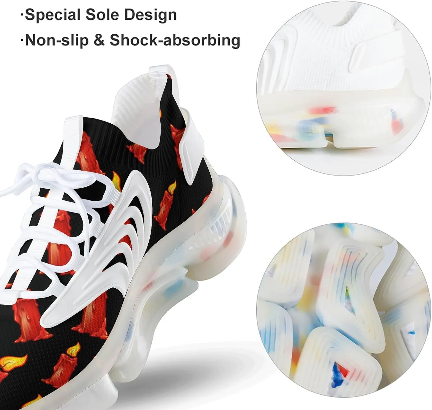Candle Men's Running Shoes Lightweight Walking Shoe Breathable Sneaker