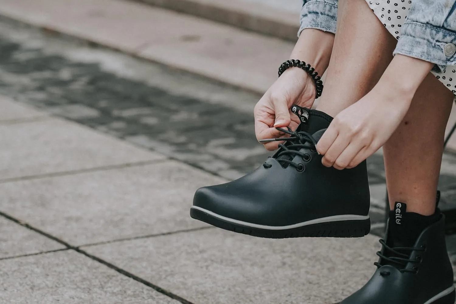 Ccilu XpreSole Panto Women's High-Top Boots, Outdoor Boots, Waterproof, Lightweight, Vegan, High Grip, Made from Sustainable Coffee Grounds