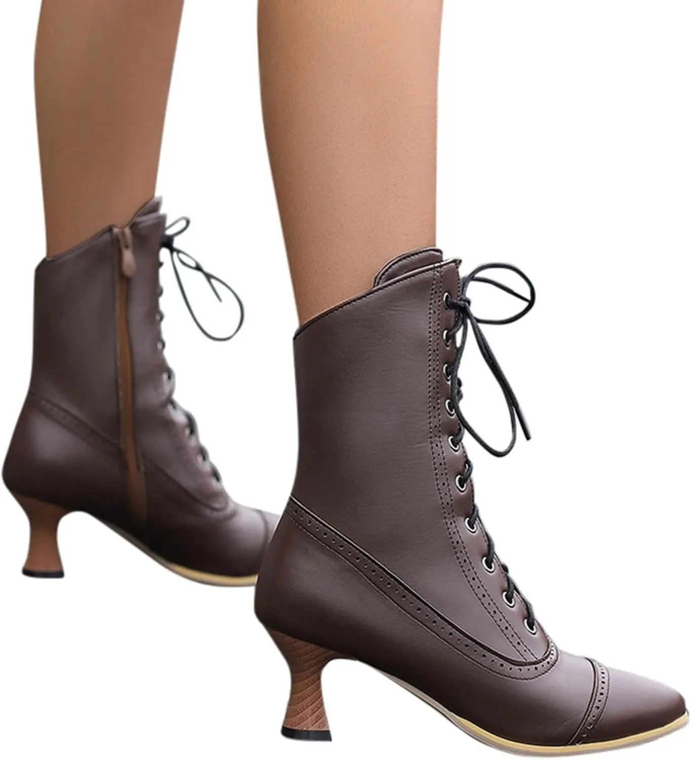 Chelsea Boots Women Low Heel Settle Heel Boots for Women Ankle Booties Sexy Leather Side Zipper Boots Fall Dressy Ankle Keen