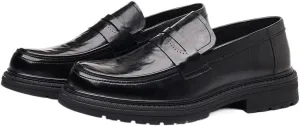 Chic Men's Oxford Dress Shoes in Genuine Leather with Cap Toe Design and Sleek Finish
