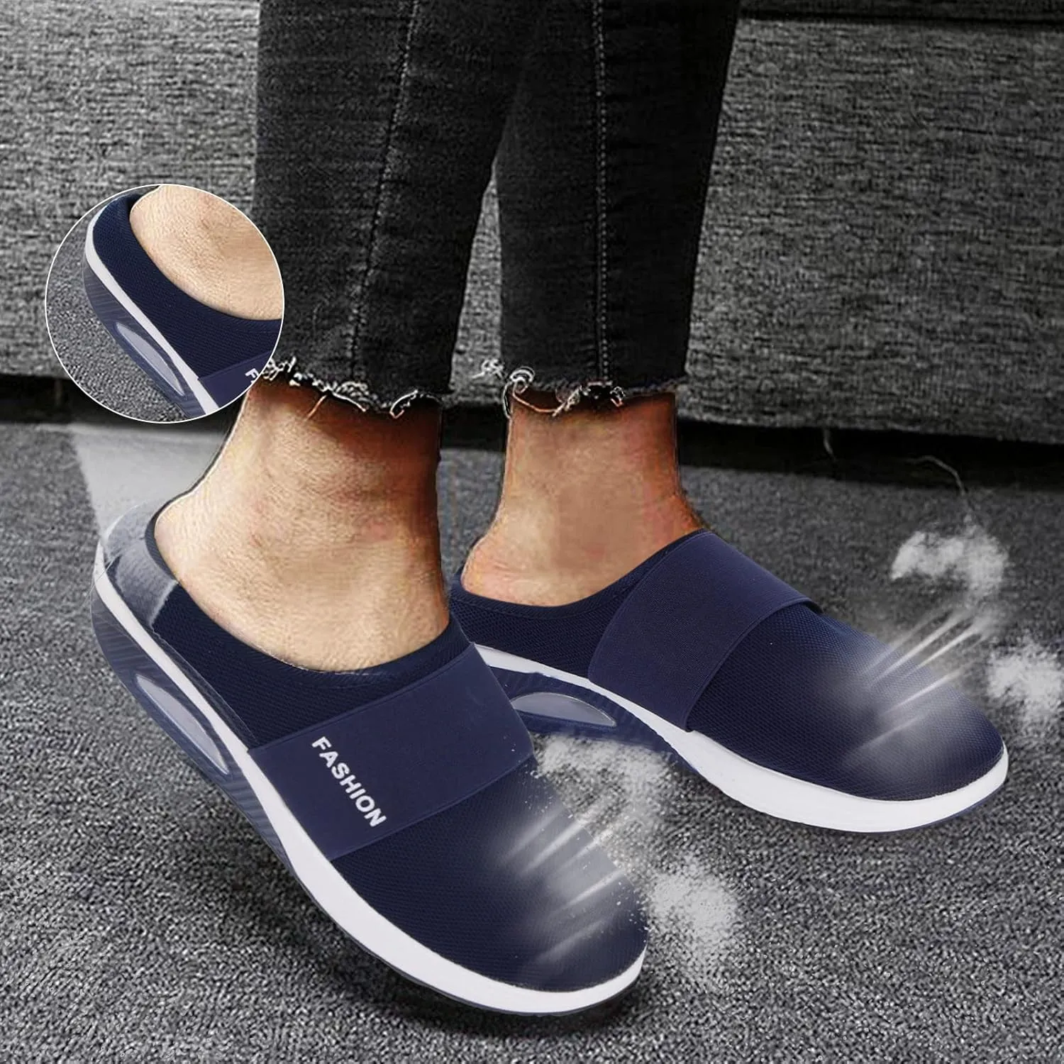 Chunky Sneakers for Women White Non Slip Shoes for Women Nurse Womens Casual Shoes Size 11 1/2 Walking Sneakers for Women with Arch Support and Comfort Zapatos Antideslizantes para Mujer De Hule