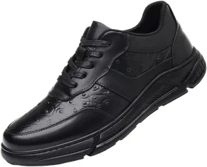 Classic Medallion Toe Derby Dress Shoes Genuine Leather Upper Corporate Presentations Wedding Parties Memory Foam Insole