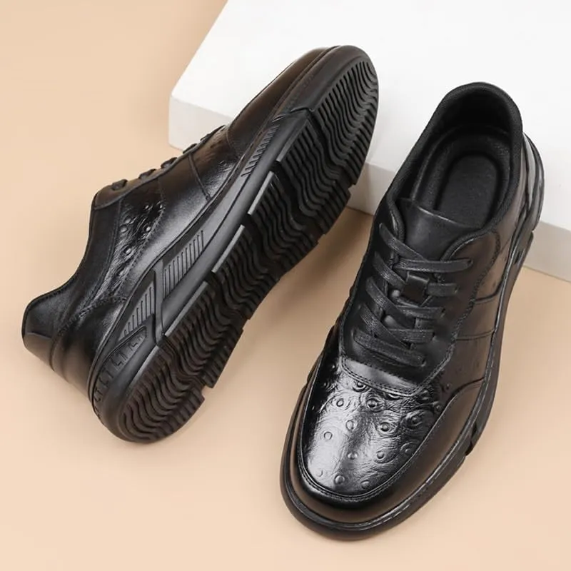 Classic Medallion Toe Derby Dress Shoes Genuine Leather Upper Corporate Presentations Wedding Parties Memory Foam Insole