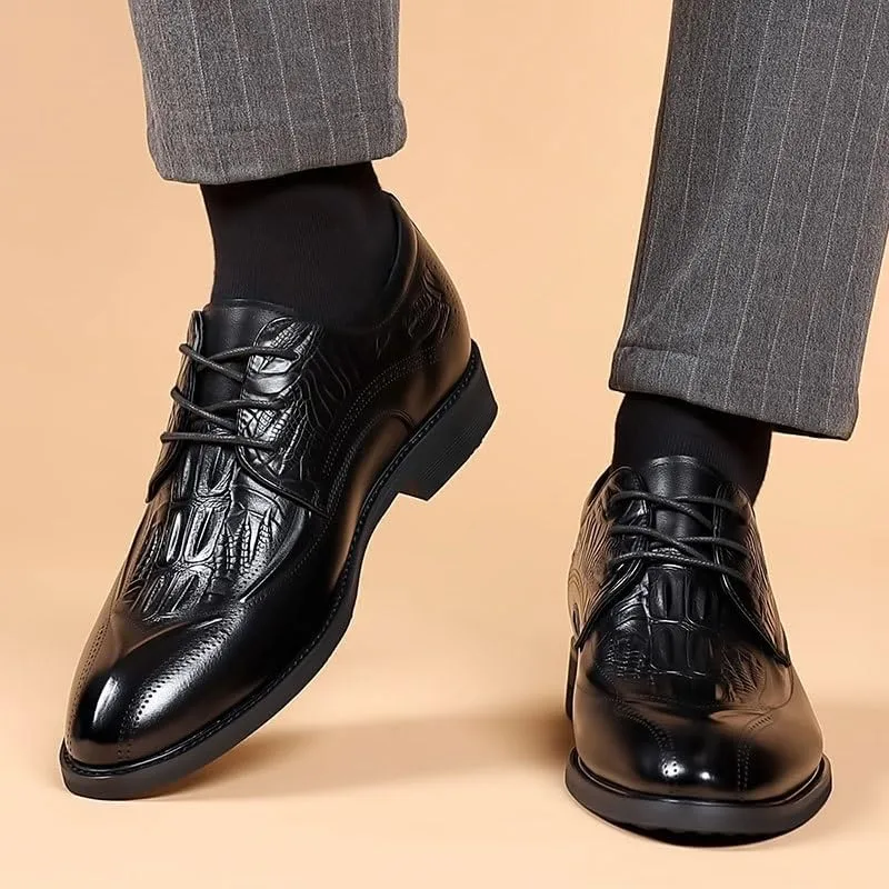Classic Men's Derby Shoes in Smooth Leather with Round Toe and Versatile Style for Everyday Wear
