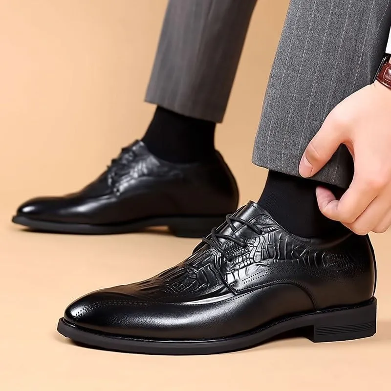Classic Men's Derby Shoes in Smooth Leather with Round Toe and Versatile Style for Everyday Wear