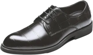 Classic Men's Oxford Dress Shoes Formal Business Leather Lace-Up with Cushioned Insole for Weddings & Office Events(Black, 10 US)