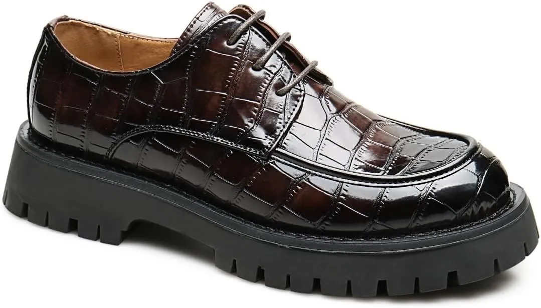 Classic Men's Oxford Dress Shoes in Genuine Leather, Perfect for Business Meetings, Weddings, and Formal Events