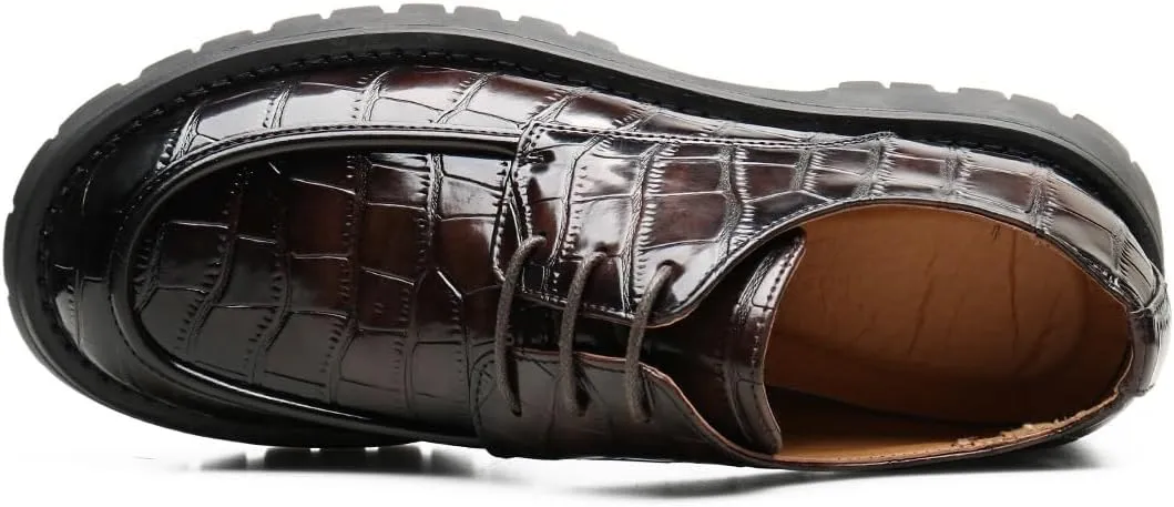 Classic Men's Oxford Dress Shoes in Genuine Leather, Perfect for Business Meetings, Weddings, and Formal Events