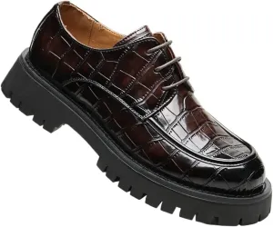 Classic Men's Oxford Dress Shoes in Genuine Leather, Perfect for Business Meetings, Weddings, and Formal Events
