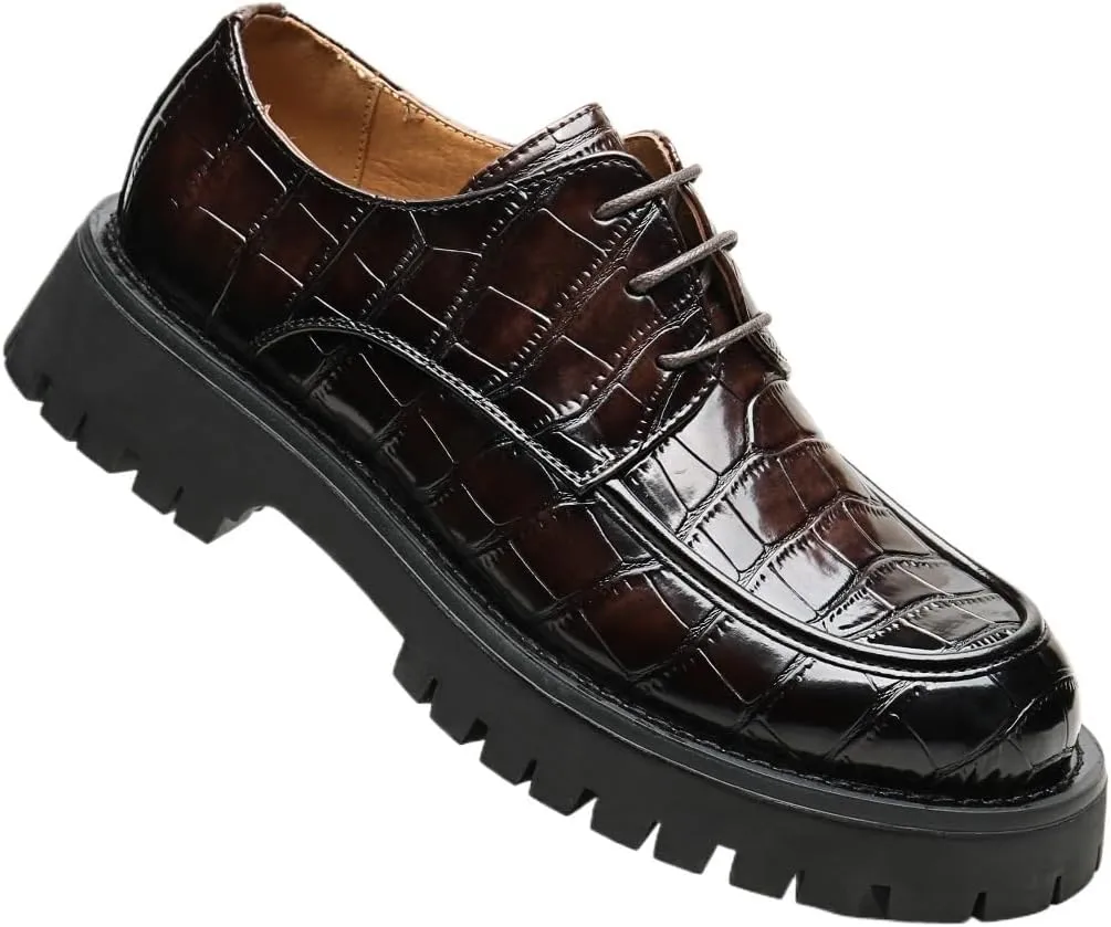 Classic Men's Oxford Dress Shoes in Genuine Leather, Perfect for Business Meetings, Weddings, and Formal Events