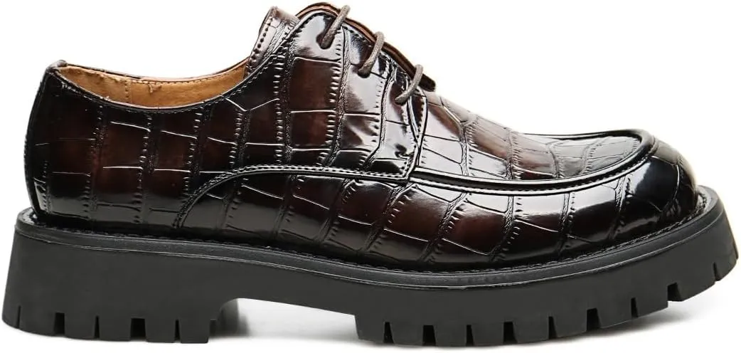 Classic Men's Oxford Dress Shoes in Genuine Leather, Perfect for Business Meetings, Weddings, and Formal Events