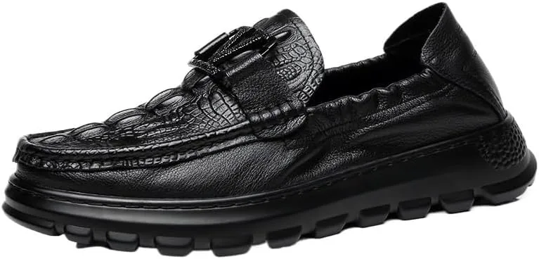Classic Style Men's Oxford Shoes Genuine Leather Formal Business Dress Shoes Slip-Resistant Rubber Sole