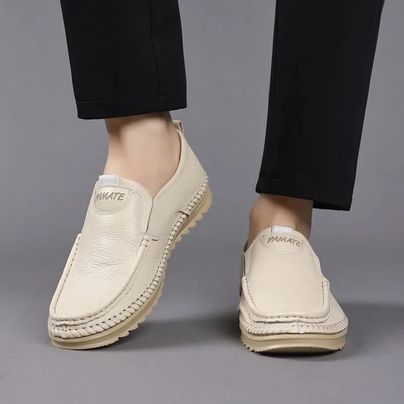 Contemporary Cap-Toe Oxford Dress Shoes for Men - Lightweight Flexible Design with Oil-Resistant Rubber Sole