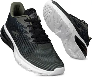 Defence Running/Jogging Shoe | Material: Mesh | for Men & Boys | Lightweight | Durable and Flexible | Comfortable | Non Slip, Black White, 10 Men