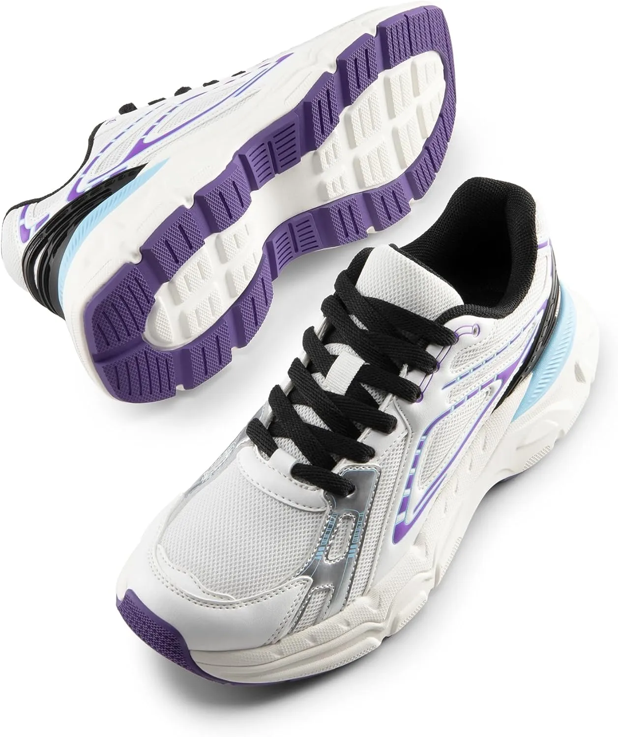 DREAM PAIRS Women's Platform Chunky Liv Fashion Sneakers Walking Lace-Up Comfortable Y2K-Style Sneakers Workout Sport Work Casual Tennis Shoes