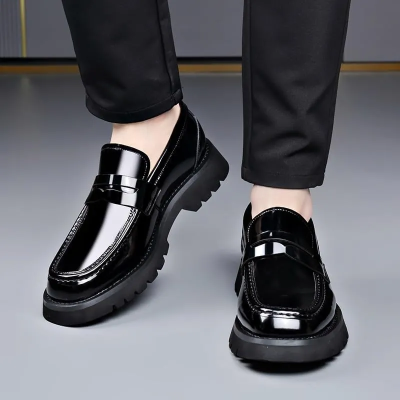 Dress Shoes Mens Modern Classic Slip On Oxfords Leather Men's Lace-up Oxfords Luxury Brown Mens Dress Shoes
