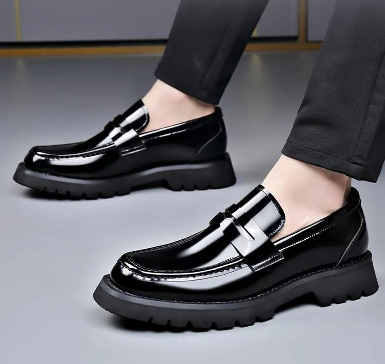 Dress Shoes Mens Modern Classic Slip On Oxfords Leather Men's Lace-up Oxfords Luxury Brown Mens Dress Shoes