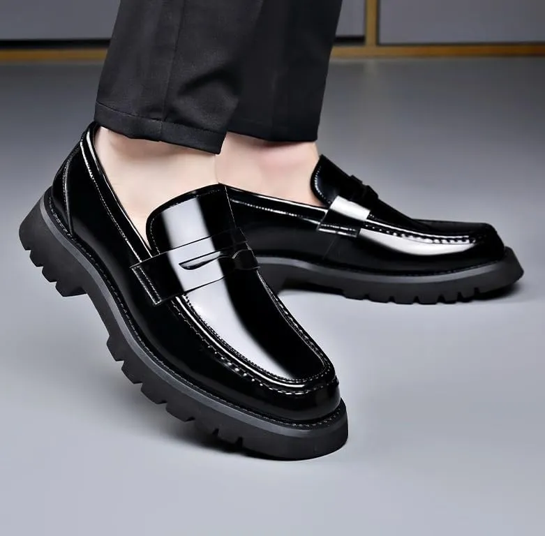 Dress Shoes Mens Modern Classic Slip On Oxfords Leather Men's Lace-up Oxfords Luxury Brown Mens Dress Shoes