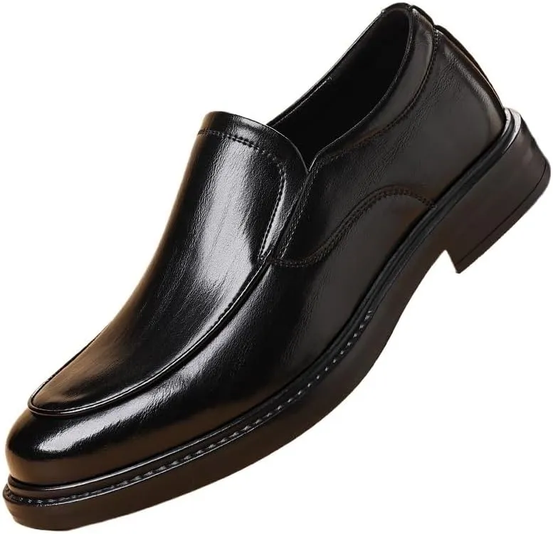 Durable Men’s Business Formal Oxford Shoes for Corporate Dress Code, Full-Grain Leather Dress Shoes with Arch Support Cushioning