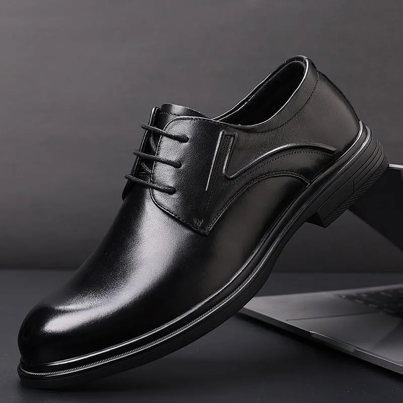 Elegant Medallion Toe Derby Shoes Cushioned Orthotic Support Office Presentations Black Tie Events Durable Construction