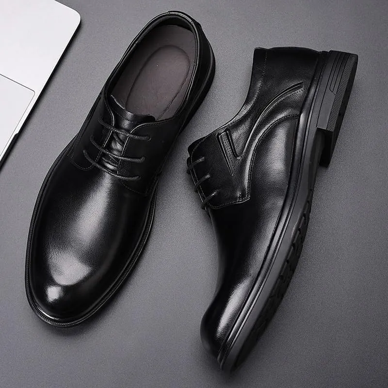 Elegant Medallion Toe Derby Shoes Cushioned Orthotic Support Office Presentations Black Tie Events Durable Construction