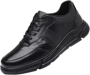 Elegant Men's Derby Dress Shoes in Smooth Leather with Round Toe and Versatile Style