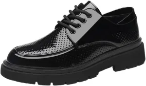 Elegant Men’s Dress Oxford Shoes for Formal Business Meetings, Cushioned Leather Office Shoes with Flexible Sole for Professional Attire