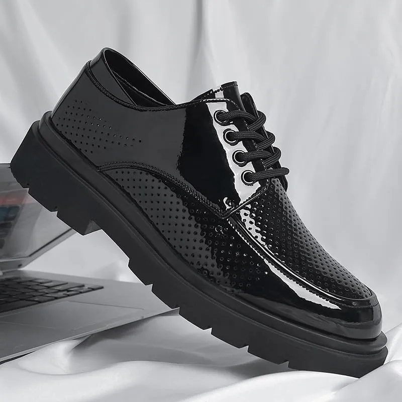 Elegant Men’s Dress Oxford Shoes for Formal Business Meetings, Cushioned Leather Office Shoes with Flexible Sole for Professional Attire