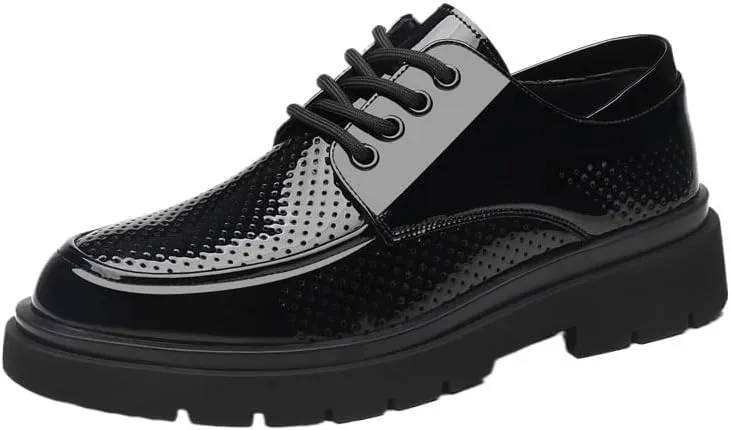 Elegant Men’s Dress Oxford Shoes for Formal Business Meetings, Cushioned Leather Office Shoes with Flexible Sole for Professional Attire