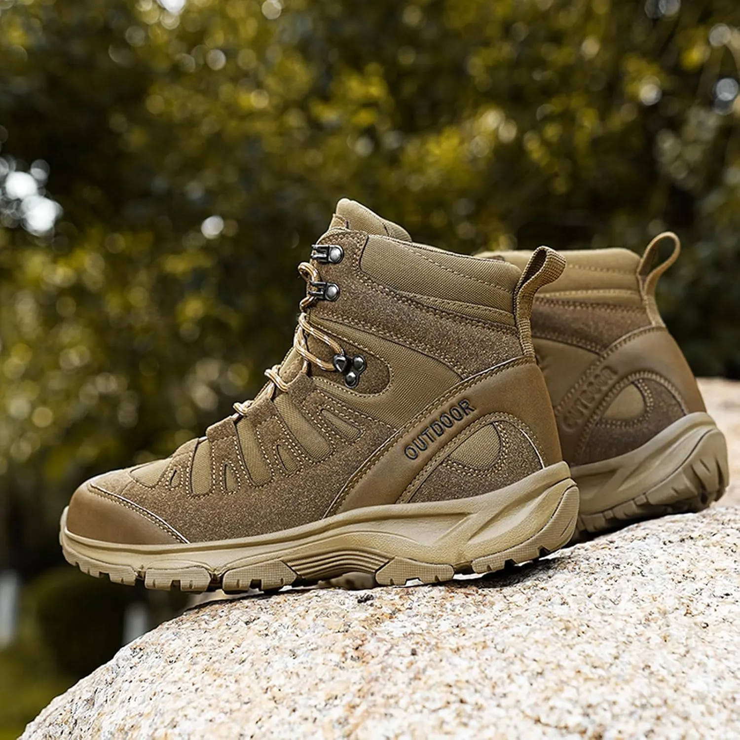 Eliogn Men's Training Boots Hiking Shoes Military Tactical Combat Outdoor Jungle Work Boots