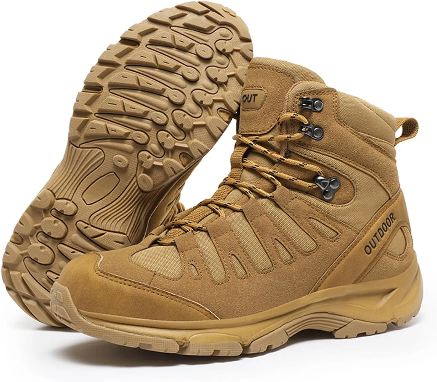Eliogn Men's Training Boots Hiking Shoes Military Tactical Combat Outdoor Jungle Work Boots