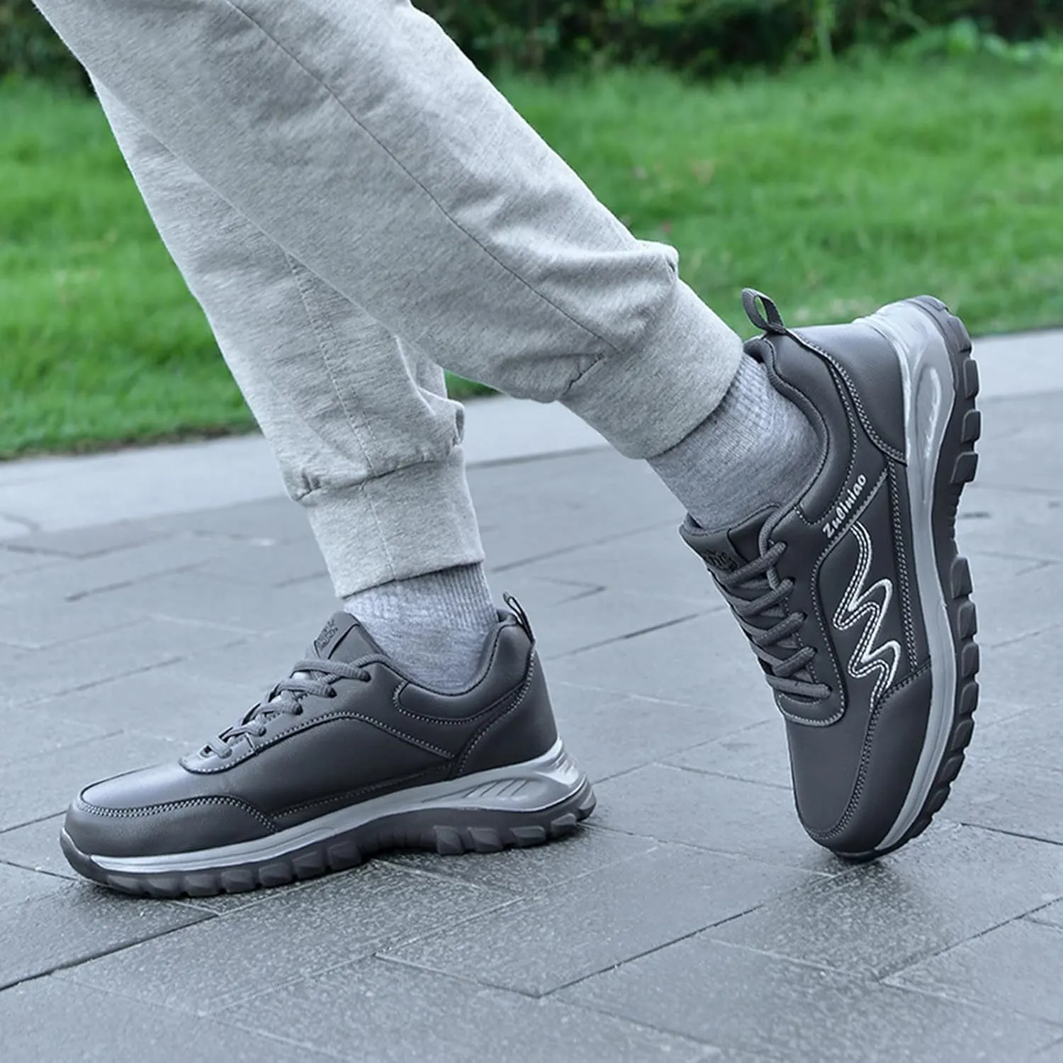 Fashion Men Sports Shoes Flat Non Slip Lace Up Simple Texture Casual Mens Lite Adapt Sneaker
