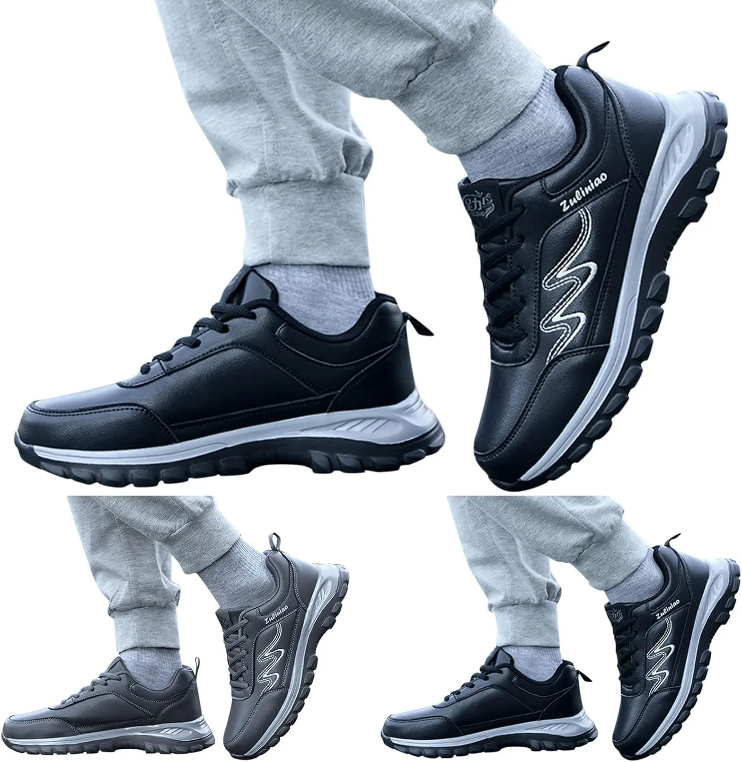 Fashion Men Sports Shoes Flat Non Slip Lace Up Simple Texture Casual Mens Lite Adapt Sneaker