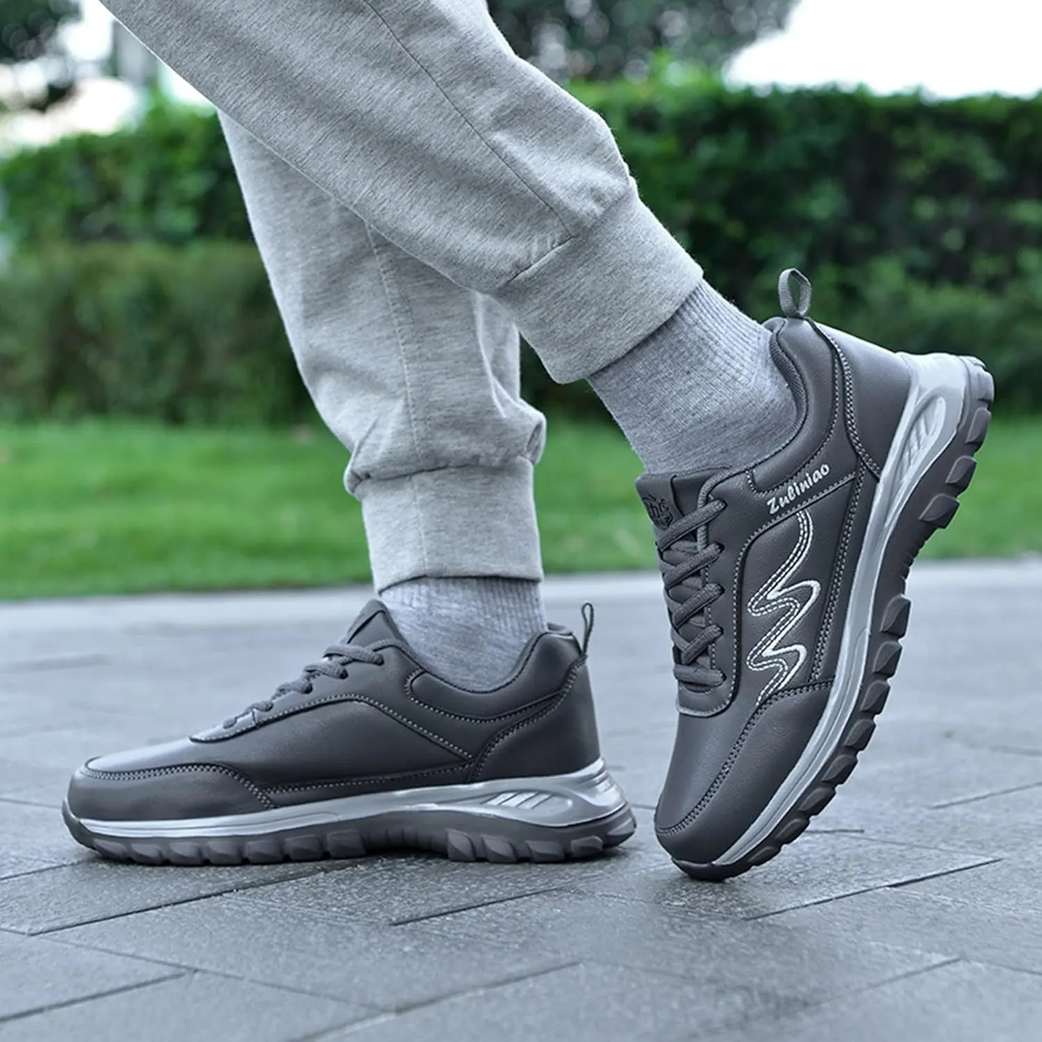 Fashion Men Sports Shoes Flat Non Slip Lace Up Simple Texture Casual Mens Lite Adapt Sneaker